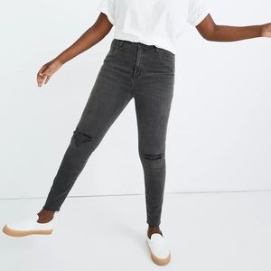 Madewell Black Skinny Ripped Jeans